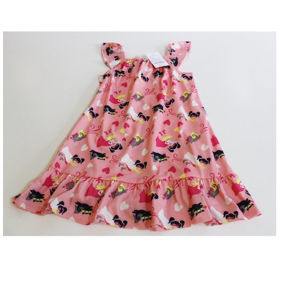 Gymboree Girl Nightgown Size XS 4 Pink Cat - Picture 1 of 3